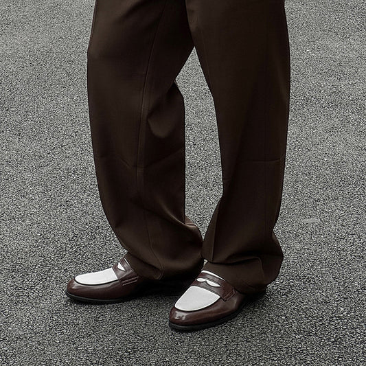 New Stylish All-match Mens Slip-on Casual Leather Shoes