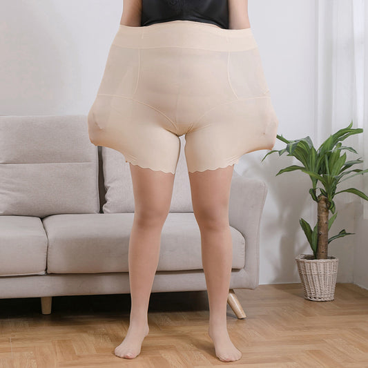 Womens Anti-Exposure Ice Silk Safety Pants For Curvy Ladies