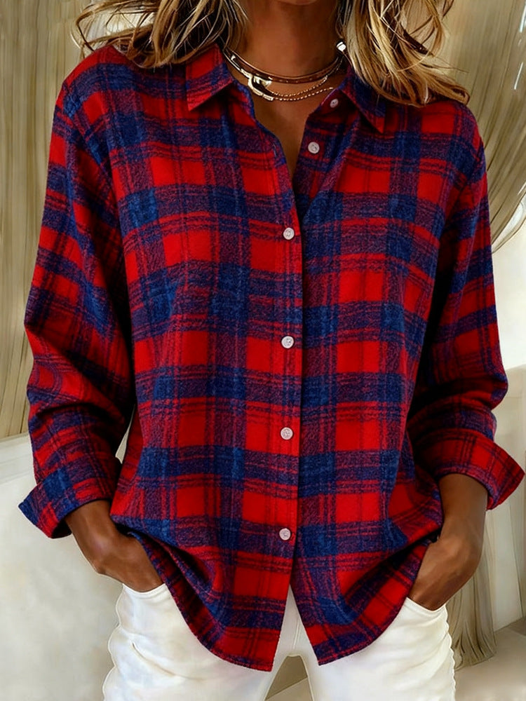 Casual Relaxed Fit Fashionable Long Sleeve Floral Print Shirt With A Turn Down Collar