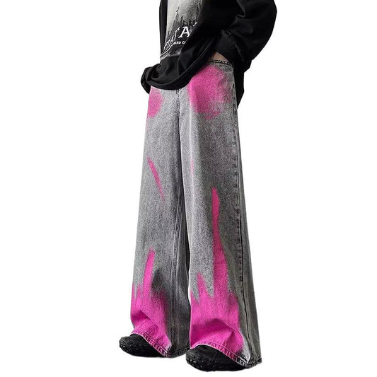 Men's Fried Street Graffiti Jeans
