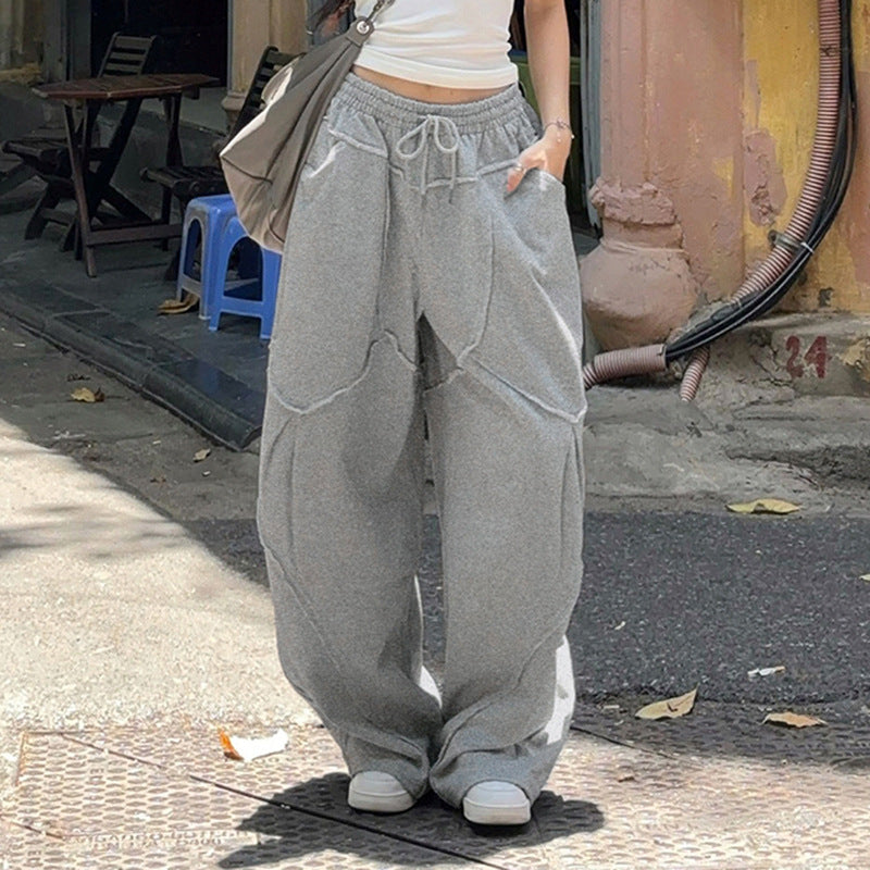 American Street Design Features Split Sweater Pants Lights