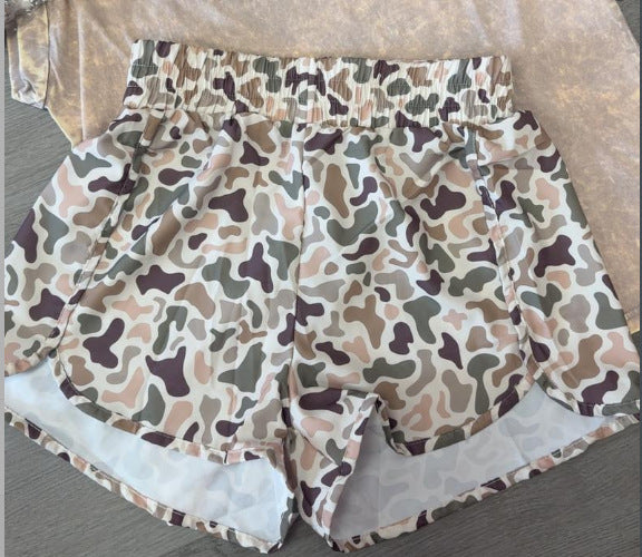 Fashion Women's Elastic Digital Printed Shorts