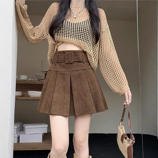 Anti-exposure, Figure-flattering, High-waisted Skirt
