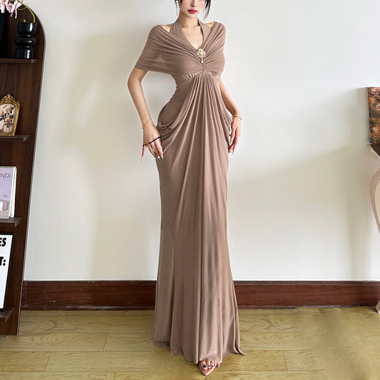 Strapless Mesh-Panel Bodycon Sheath Dress