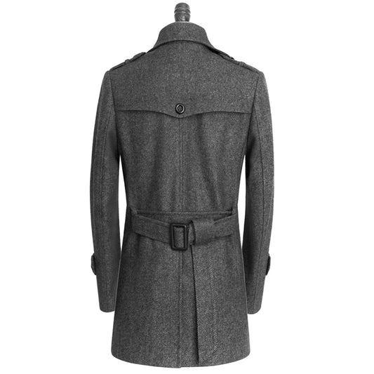 Autumn And Winter Wool Men's Plus Fat Plus Size Young Cashmere Coat