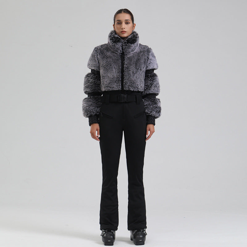 Winter Ski One-piece Female Windproof Thickening