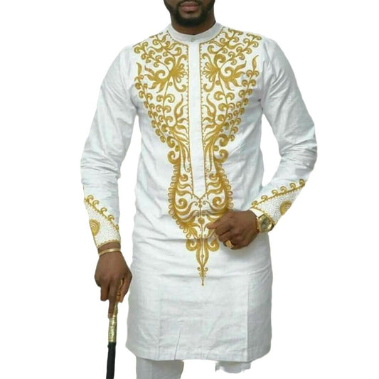Fashion Personality Embroidery Men's Casual Suit