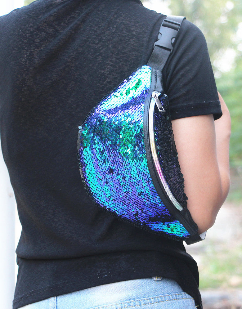 Women's Waist Bag Mermaid Sequined Waist Bag