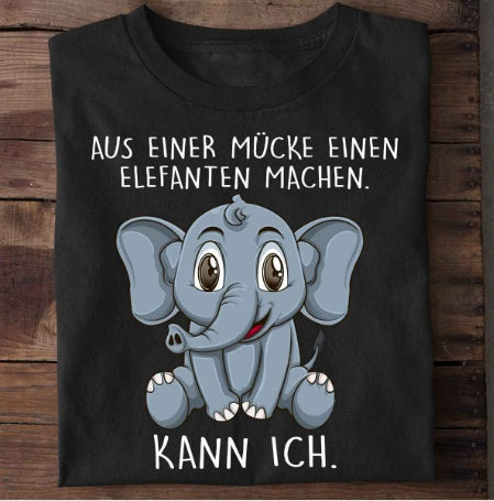 Elephant Print Short-sleeved Team Uniform European And American Fabrics