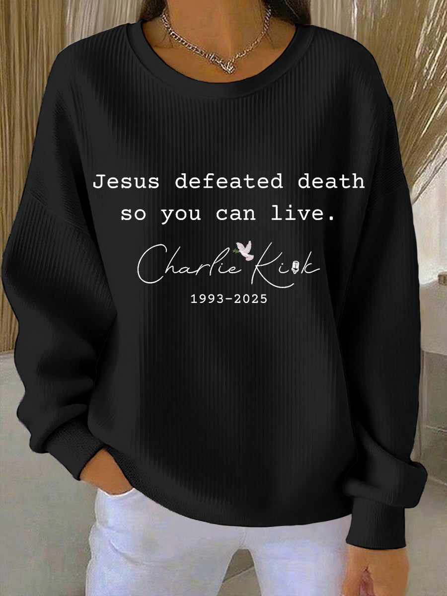 Trendy dame sweatshirt med rund hals