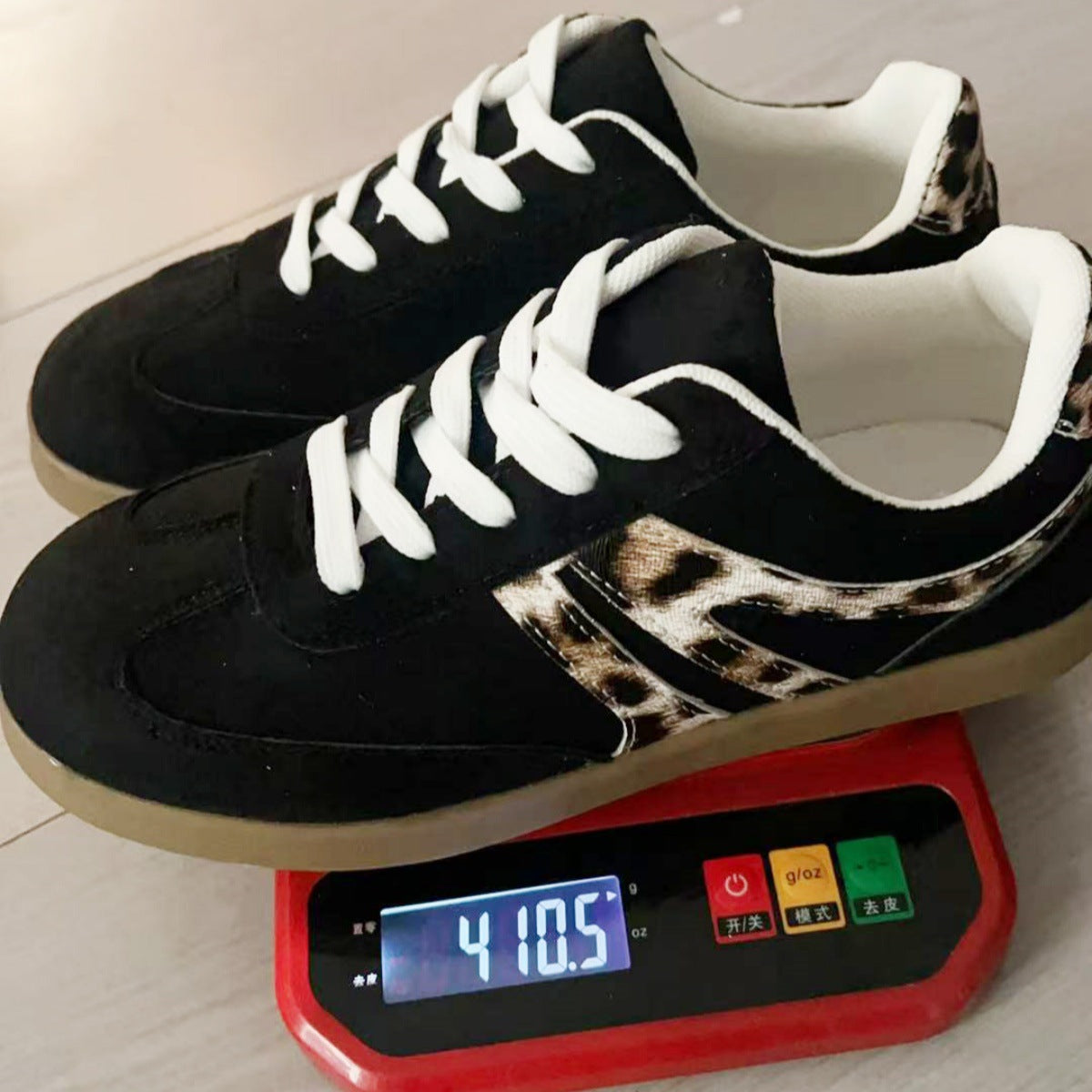 Women's Large Size Vintage Leopard Print Board Shoes