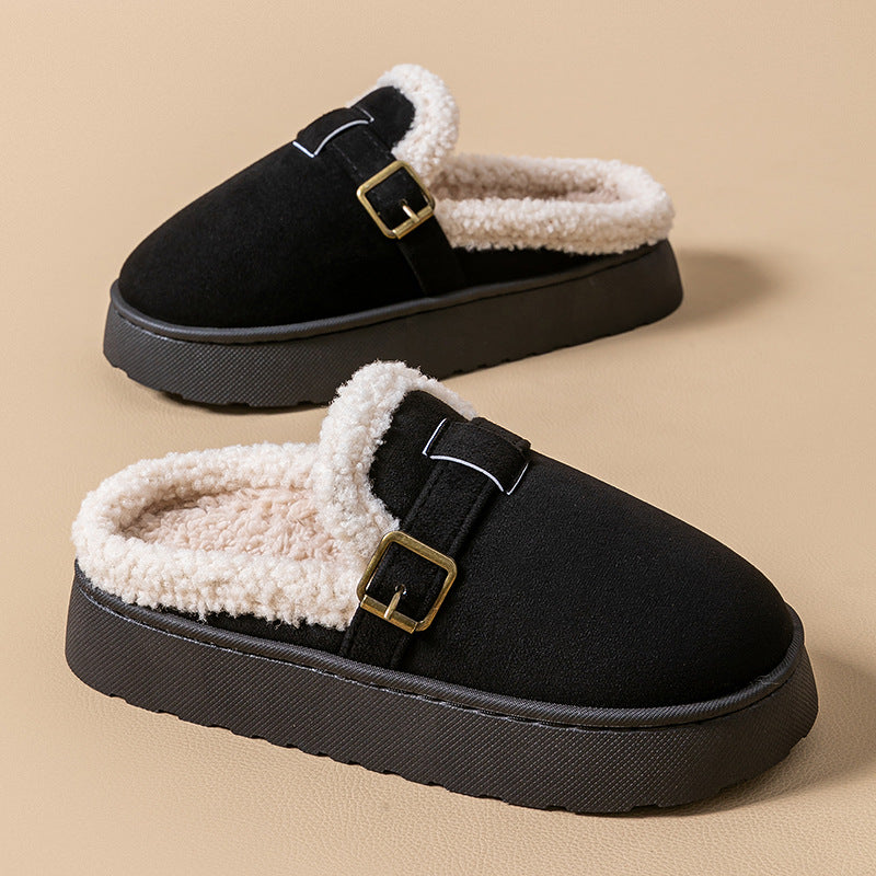 Thick Bottom Increased Women's Toe Cap Half Slippers
