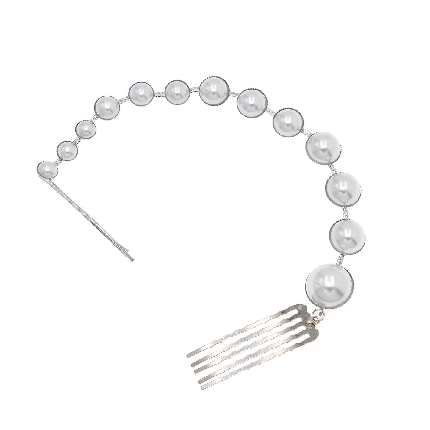 Personalized Fashion Retro Long One Word Clip Pearl Hairpin Girl