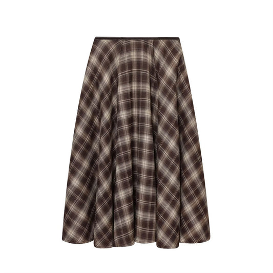 Women's Loose Plaid Midi Dress