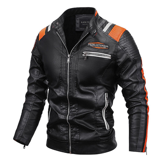 Motorcycle Leather Coat For Men Autumn And Winter New Men