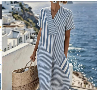 Shirt Dress For Ladies Casual Style Featuring Marine Creatures Motif
