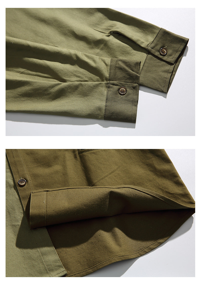 Loose Casual Military Block Shirt Men's Mountain