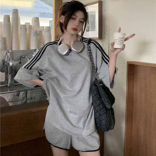 Female Fashion Influencer Sportswear Casual Short Sleeve