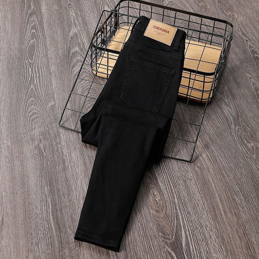 Sorte Højtaljede Stretchjeans