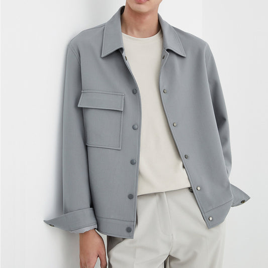 Polo Collar Jacket New Casual Korean Fashion Loose Blouson