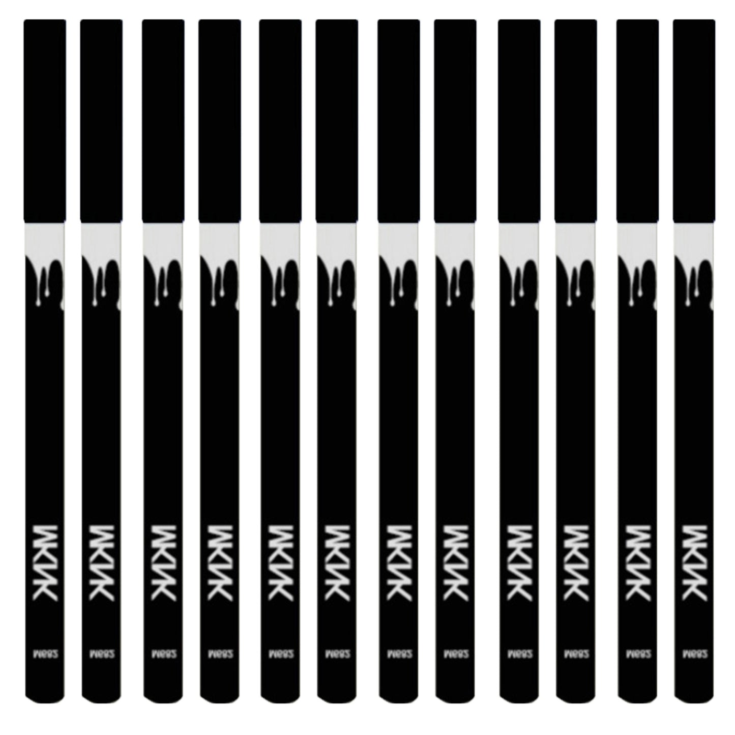 12 Piece White And Black Eyeliner Pencil Set For Eyebrows, Eyeshadow And Lips. Includes Sharpener. Waterproof , Long-lasting