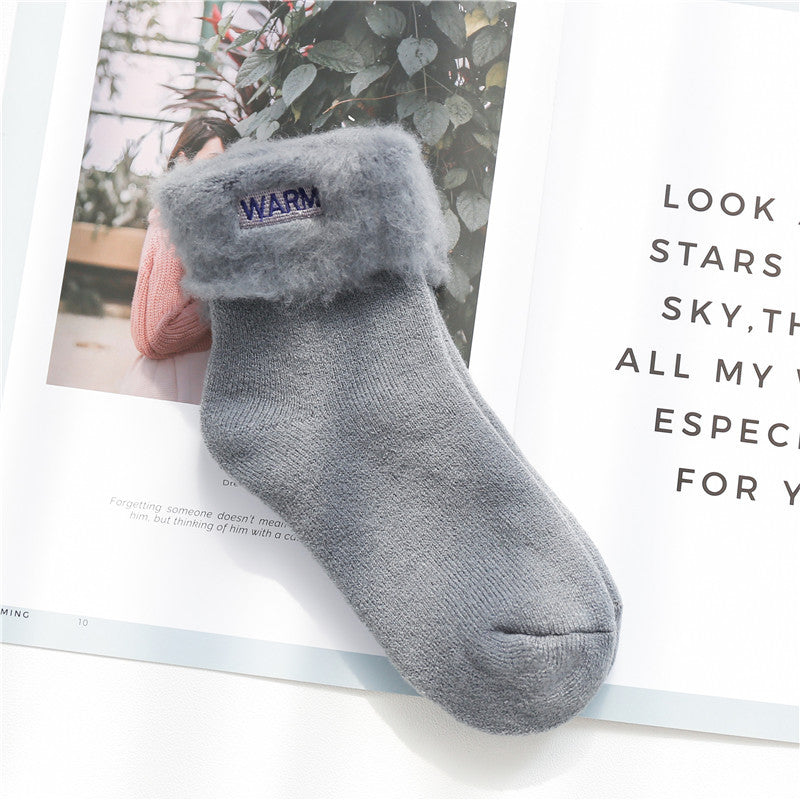 Velvet Thickening Socks Children's Warm Snow