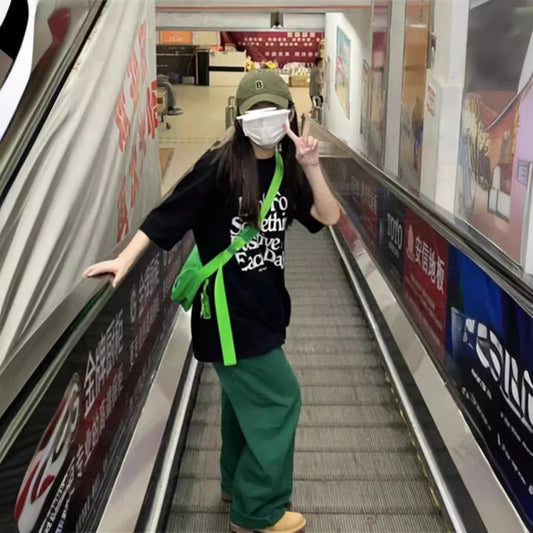 Womens Loose-fitting Short-sleeve T-shirt Top