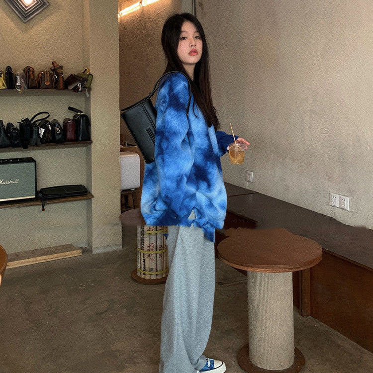 Dameovertøj Løs Afslappet Lazy Strikket Pullover-Top