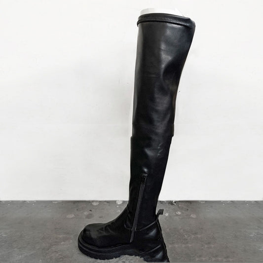 Women's Thin Thick-soled Waterproof Side Zipper Boots