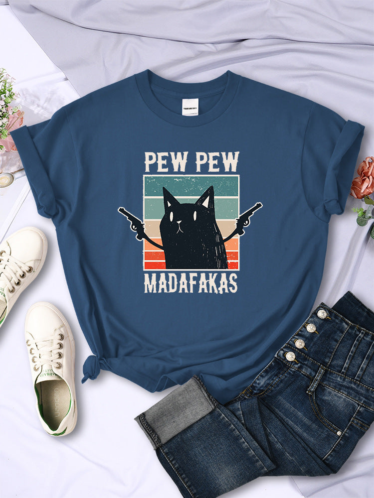 Cute Funny Printed Hip Hop Retro T-shirt Creative Casual Top