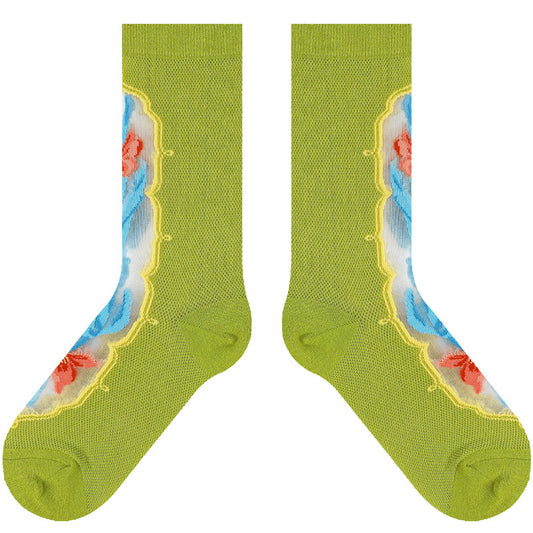Retro Fashion Patterned Stockings Thin