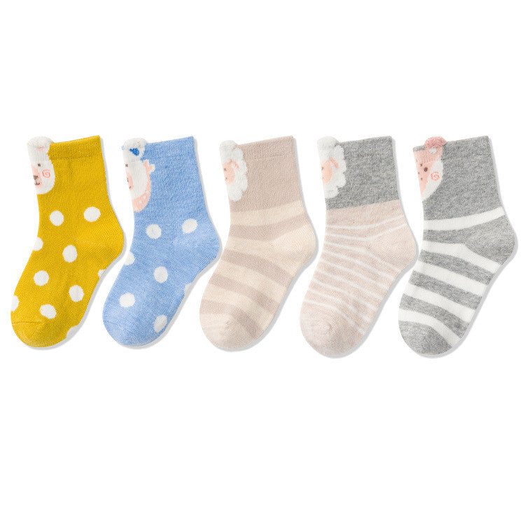 Children's Boxed Cartoon Tube Socks Boys And Girls Baby Cotton Socks