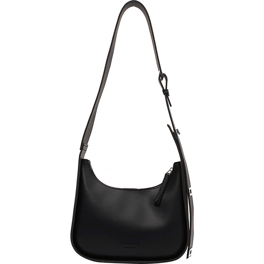 Retro Shoulder Bag Wide Shoulder Strap Crossbody