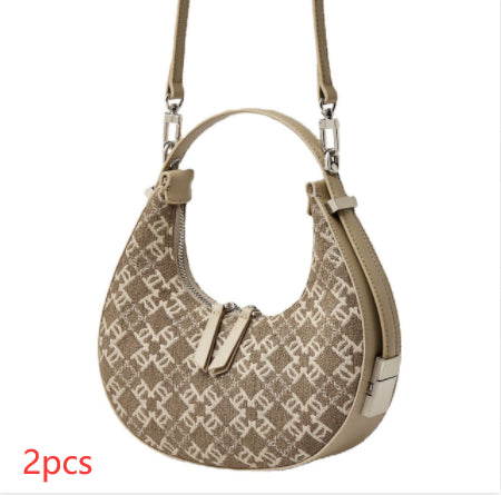 Woolen Crescent Canvas Niche Women's Bag