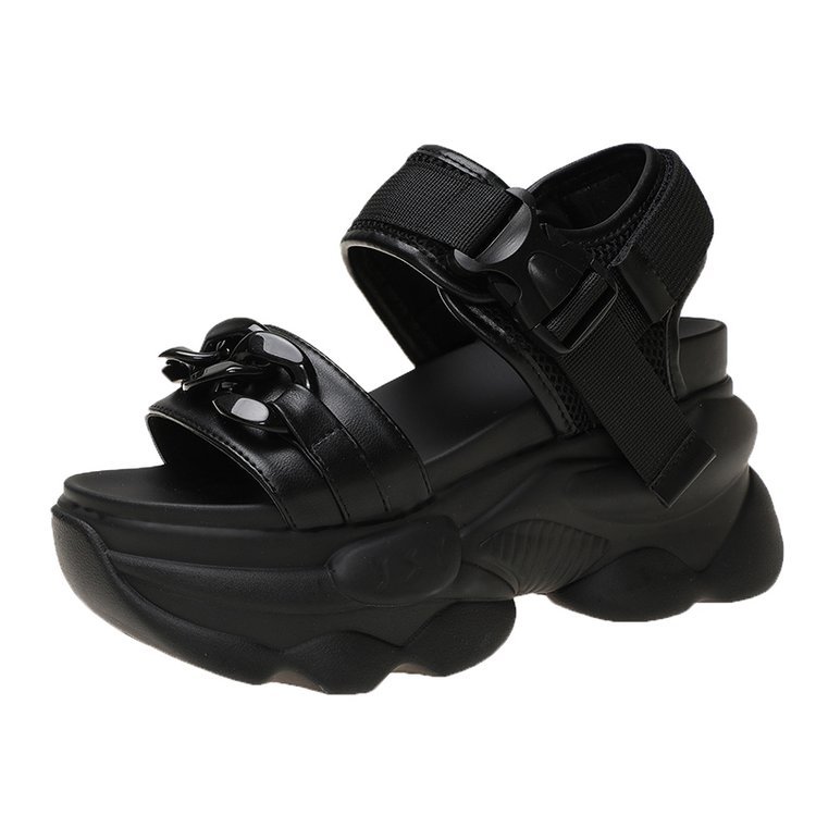 Korean Style Trendy Sponge Cake Sole 9cm Super High Heel Sandals Women