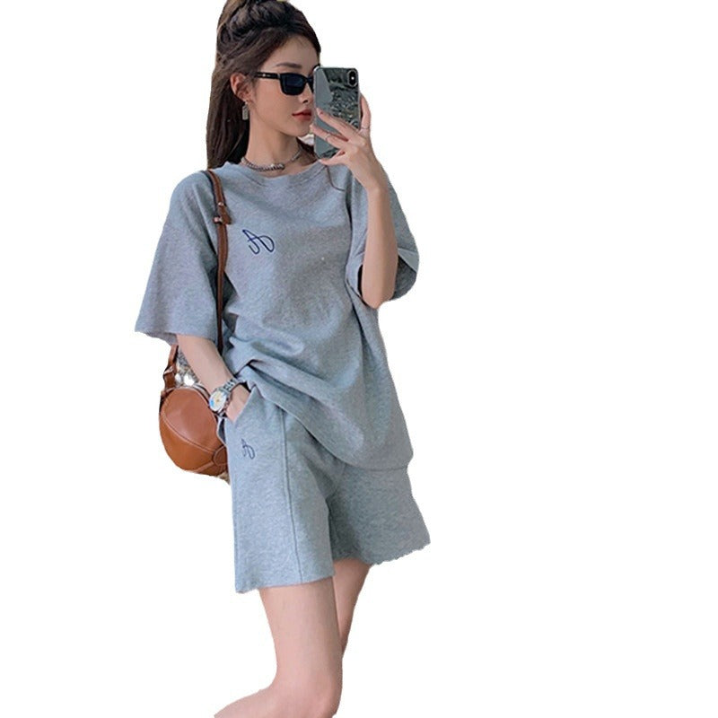 Loose Korean-style Student Cotton Casual Two-piece Set