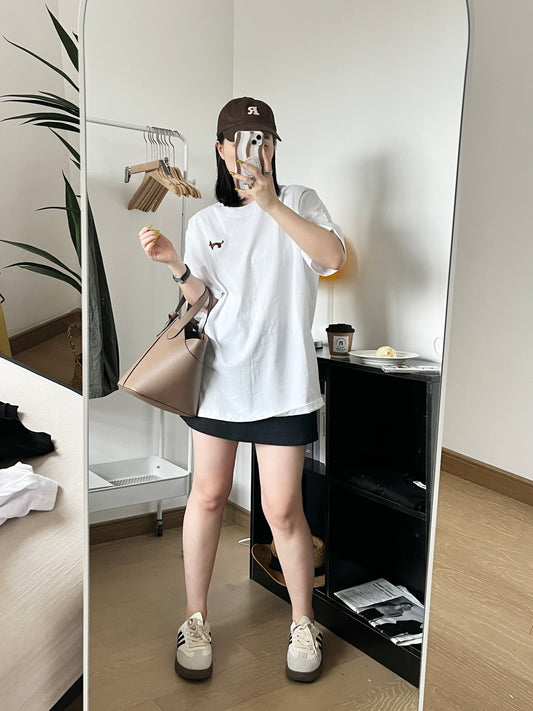 Cotton Casual Loose Sausage Dog Short T-shirt