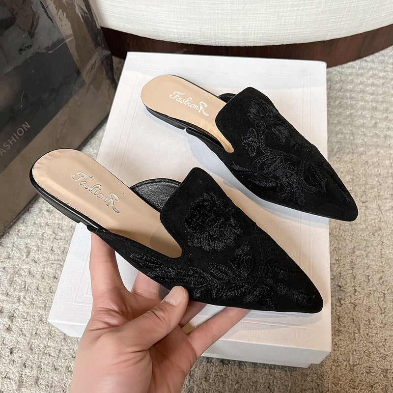 Baotou Embroidered Slippers Women's Summer National Style Fashion