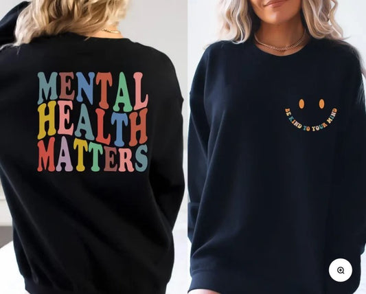 Rundhalset langærmet sweater med print til kvinder