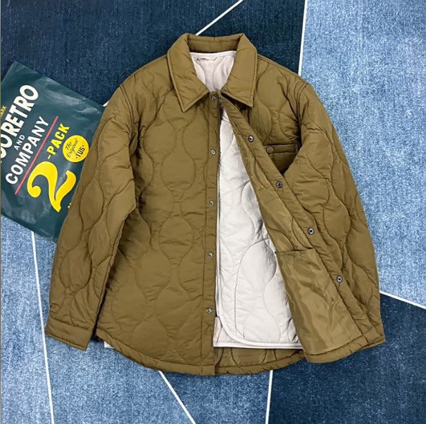 Diamond Embossed Cotton Coat Outdoor Keep Warm Coat