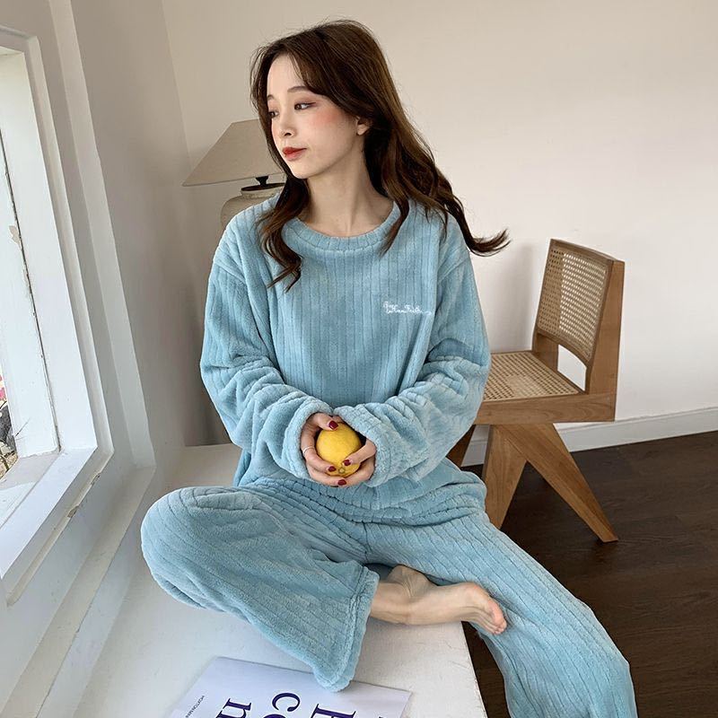 New Vertical Stripe Thickened Warm Home Suit