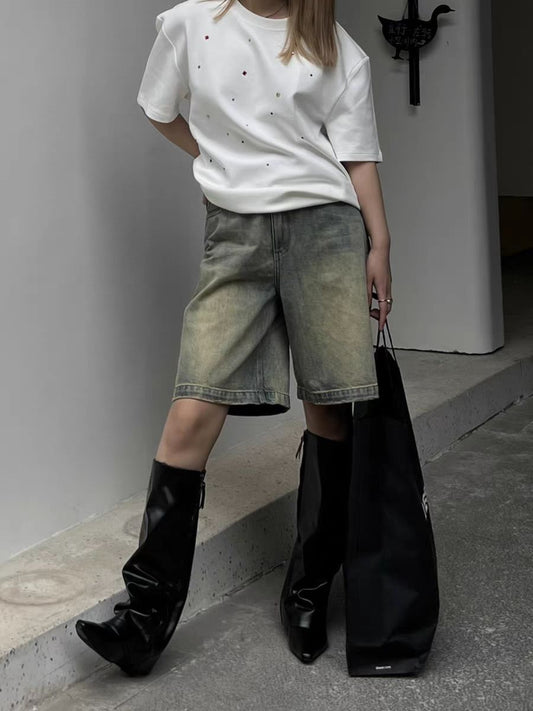 Loose-fitting Wide-leg Slim-fit Straight Pants