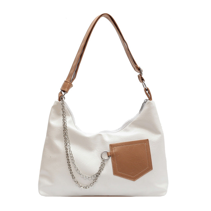Women's Fashion Simple Zipper Chain Shoulder Bag