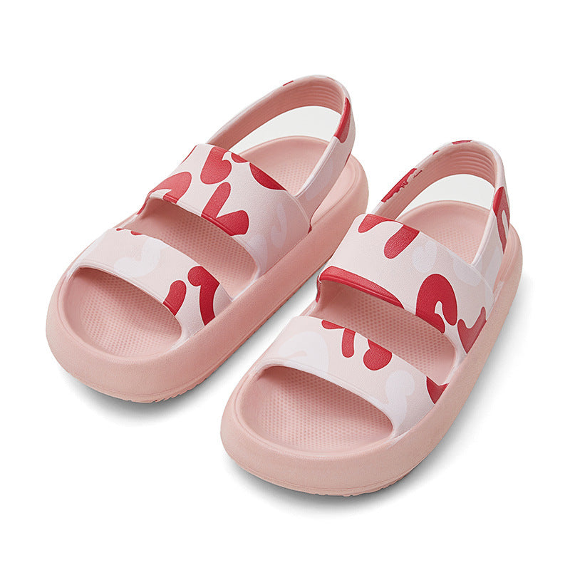 Thick-soled Sandals, Summer Fashion, Ins Wind, Flat-bottomed Heightened Sandals And Slippers