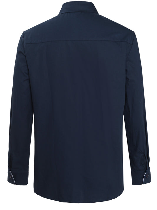 Cool And Casual Long-sleeved Shirt In Contrasting Colors For A Teenage Man