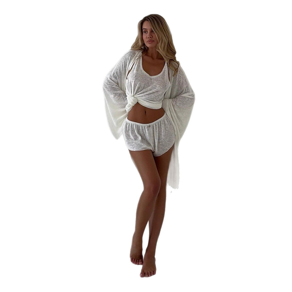New Translucent Beachwear Casual Suit