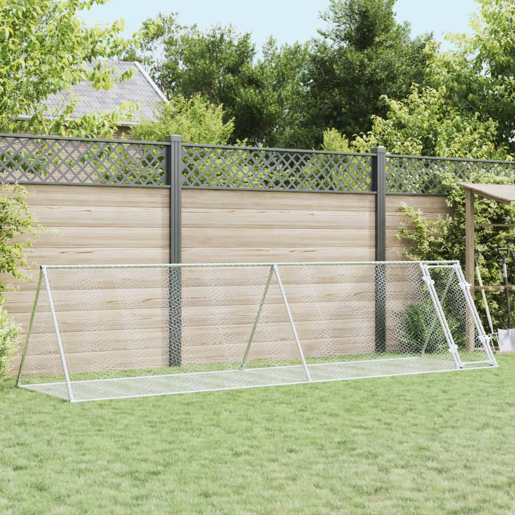 Rabbit Hutch Silver 200x Galvanized Rabbit Hutch Silver