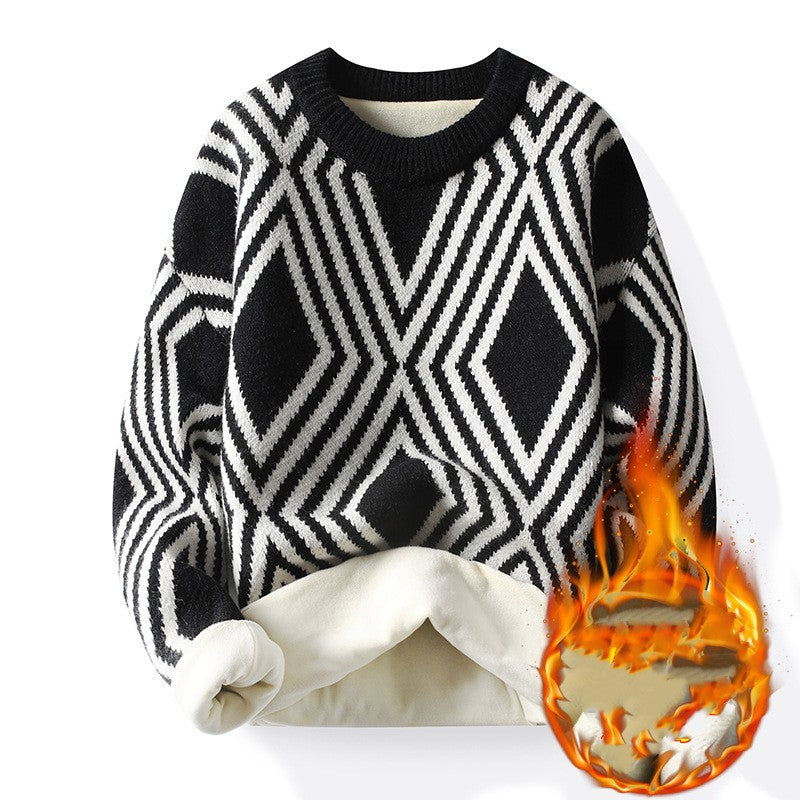 Rundhalset Cashmere Sweater Herrestrik