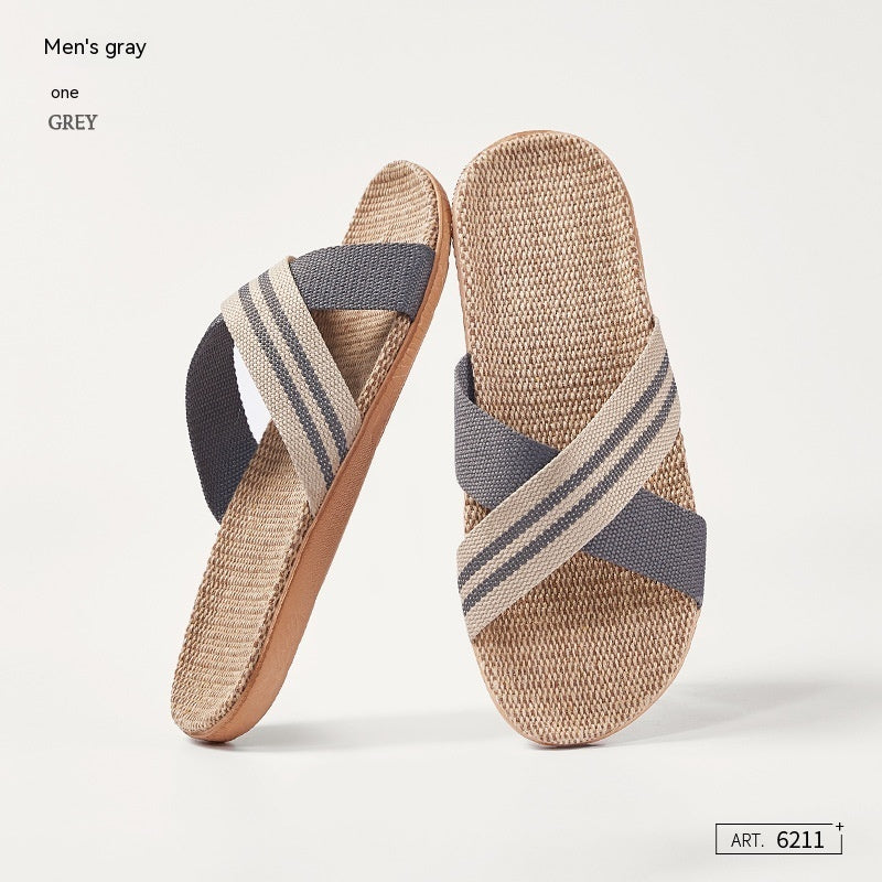 Women's Cross Linen Slippers