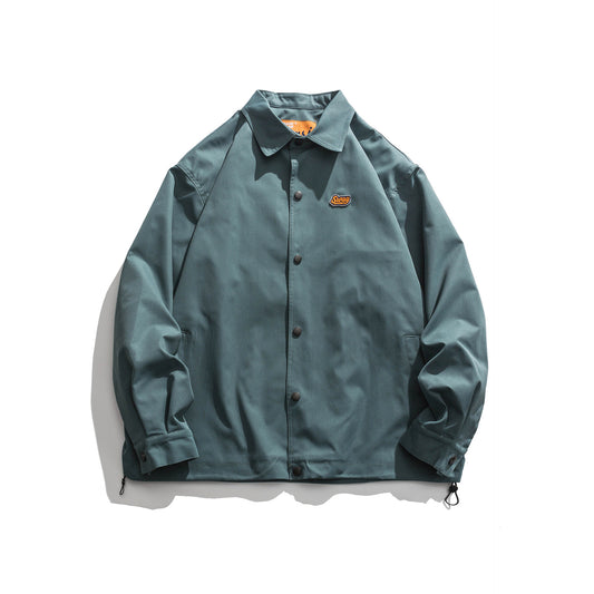 Simple Solid Color Lapel Jacket Men's Tide